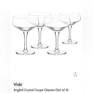 New in box! Viski Coupe Glasses Set of 4